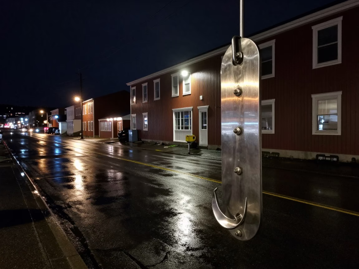 Late At Night Light on Night Scene in Halifax in in Halifax, Nova Scotia, Canada