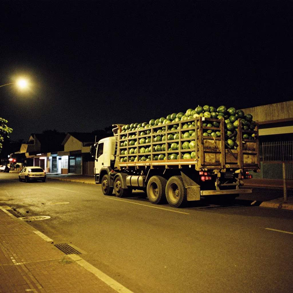 Late At Night Light on Street Scene in Durban in in Durban, South Africa