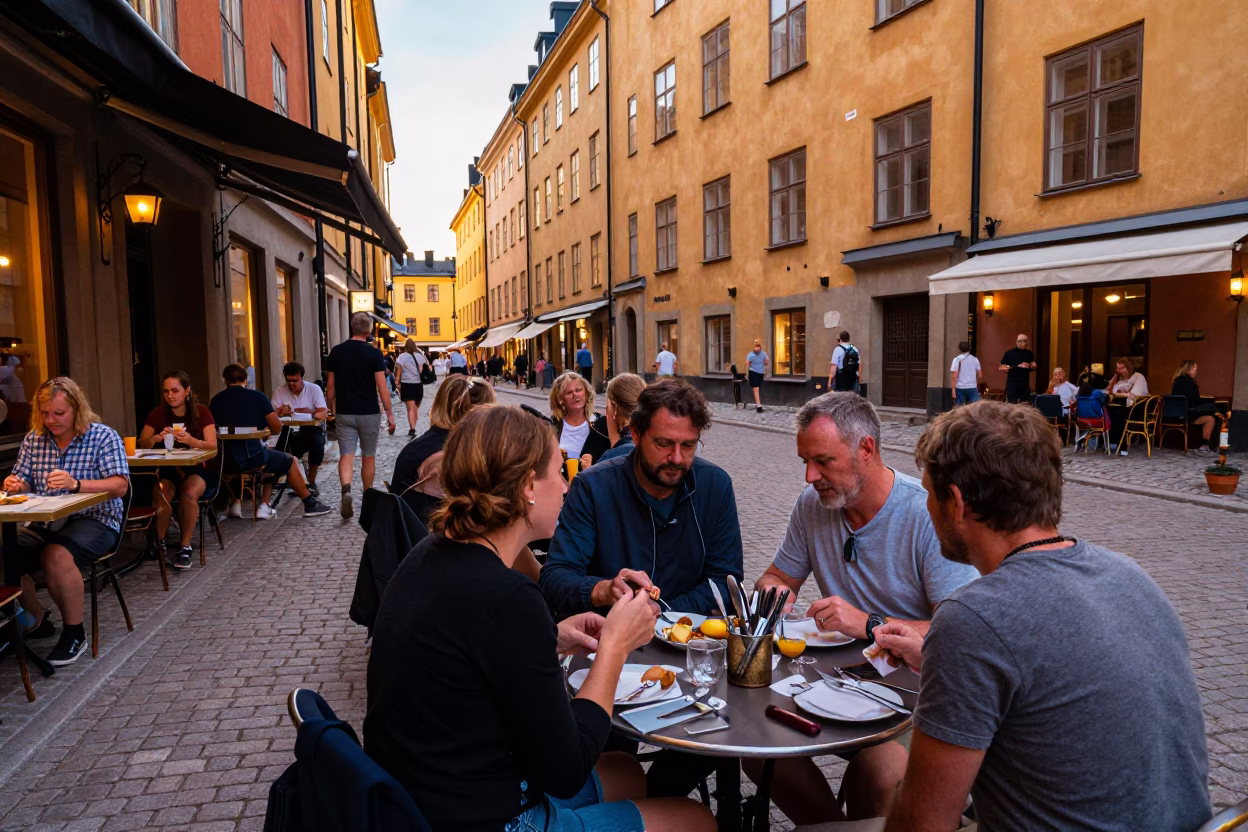 Late Dinner in Stockholm in in Stockholm, Sweden