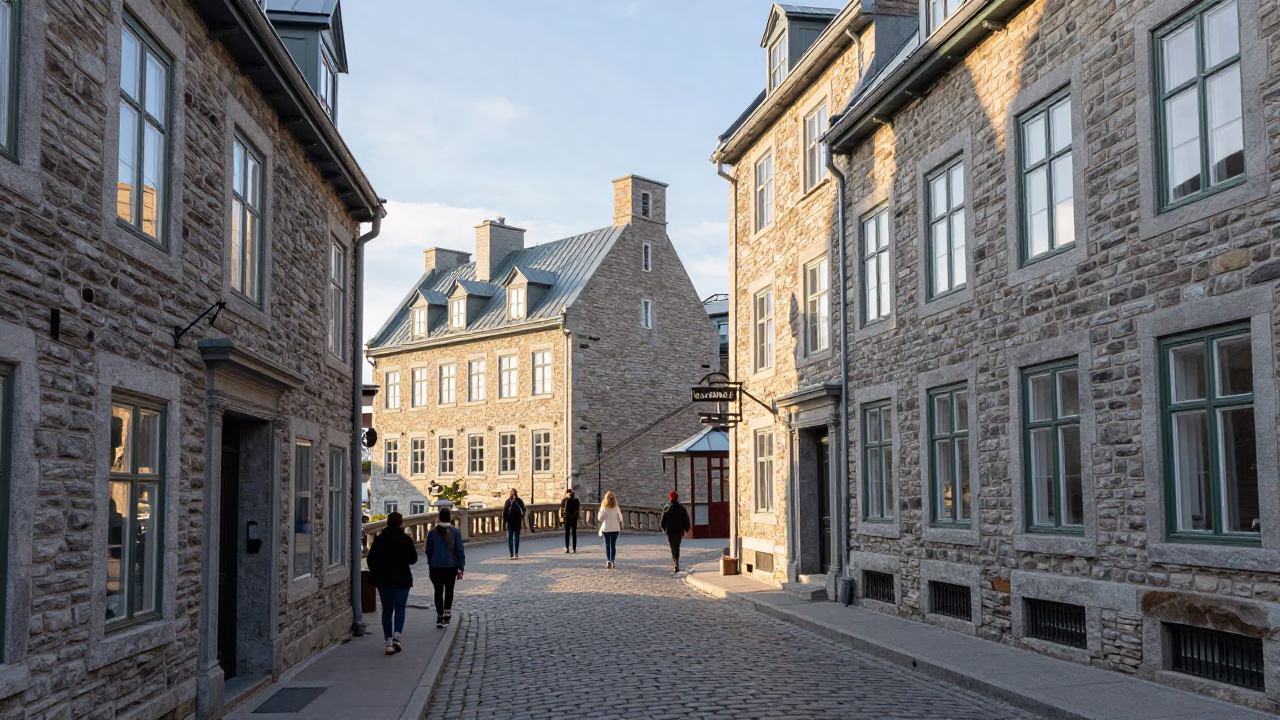 Late Morning at The Late Morning Light in Quebec City in in Quebec City, Quebec, Canada