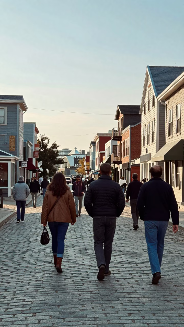 Late Morning Halifax Nova Scotia Street Scene with Vintage 1970s Atmosphere in in Halifax, Nova Scotia, Canada