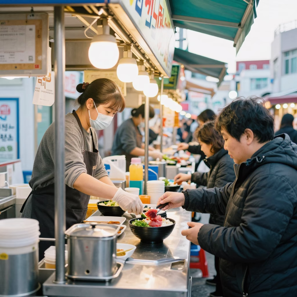 Late Morning in Busan at The Late Morning Light in in Busan, South Korea