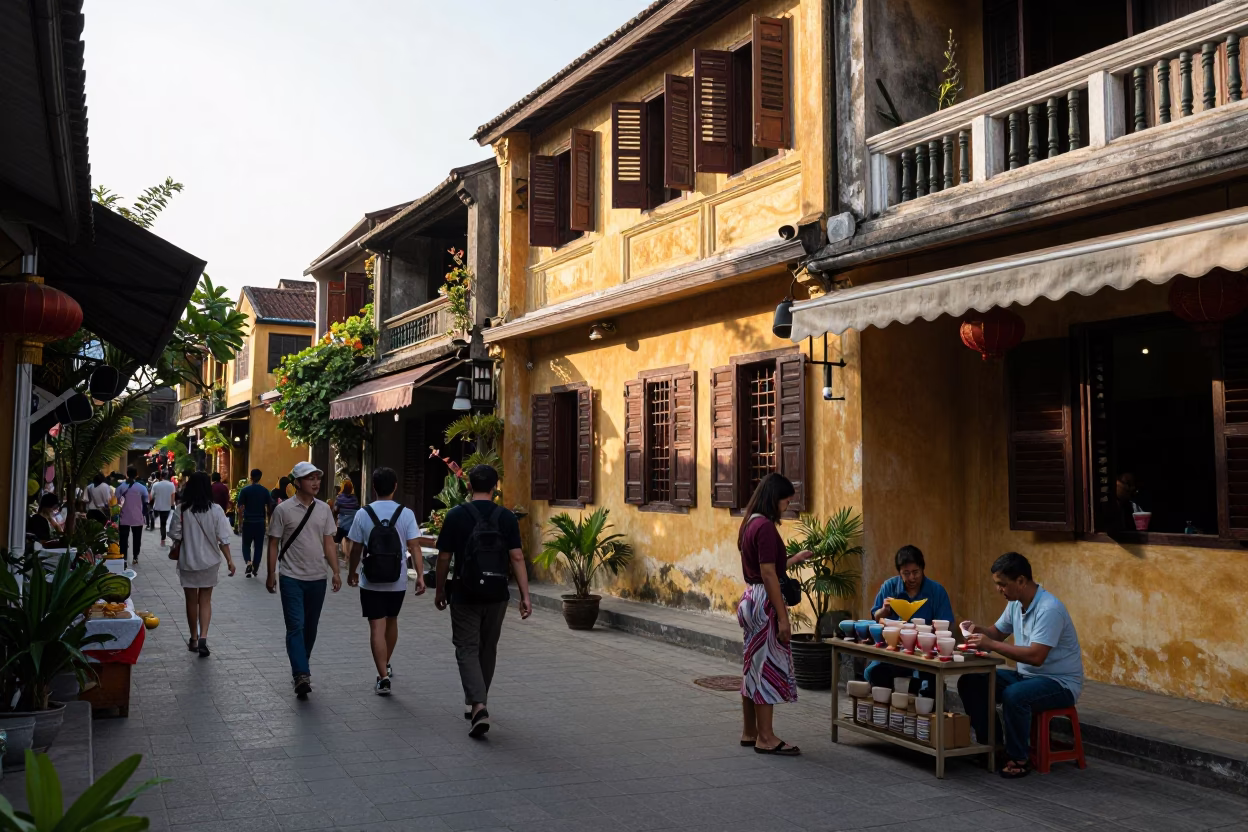 Late Morning in Hoi An at The Late Morning Light in in Hoi An, Vietnam
