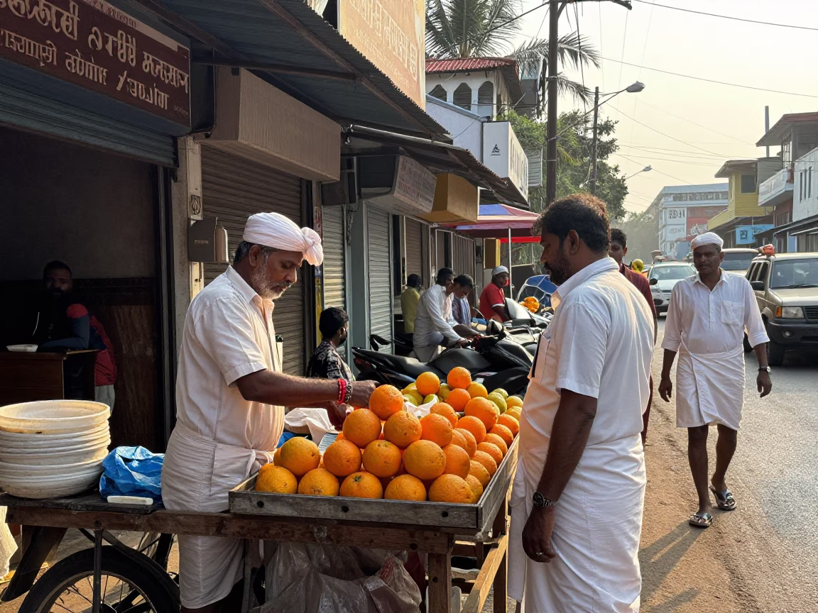 Late Morning in Kochi at The Late Morning Light in in Kochi, India
