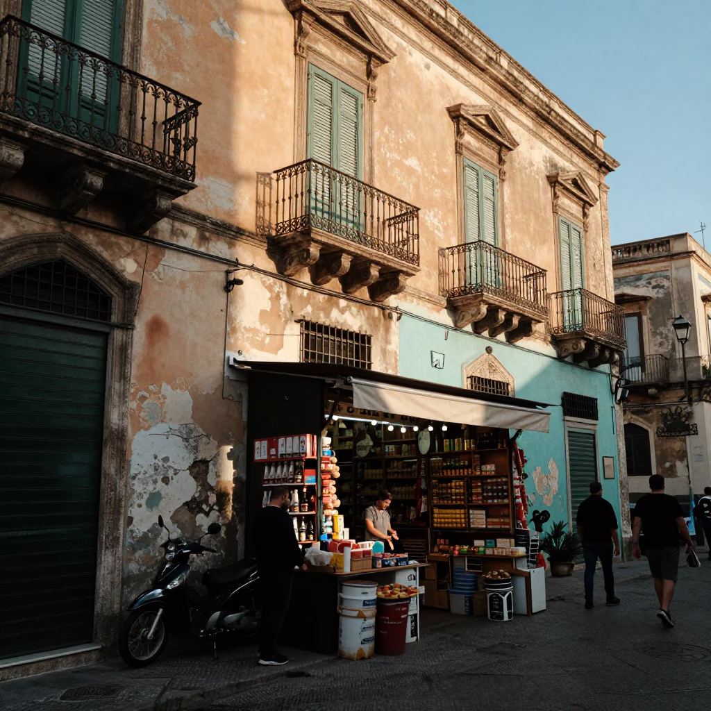 Late Morning in Palermo at The Late Morning Light in in Palermo, Italy
