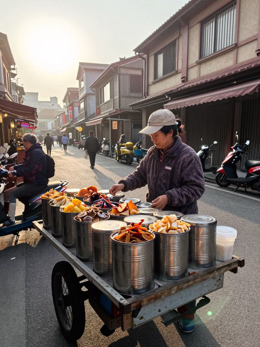 Late Morning in Tainan at The Late Morning Light in in Tainan, Taiwan