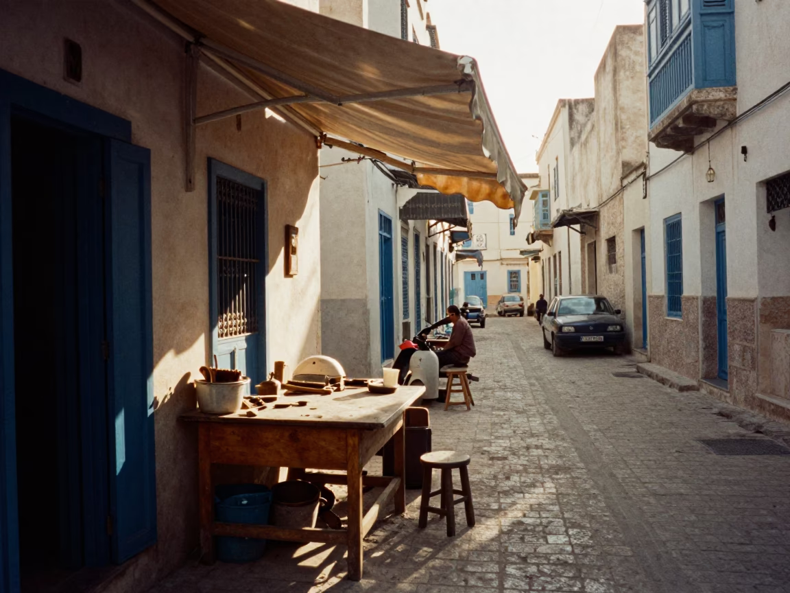 Late Morning in Tunis at The Late Morning Light in in Tunis, Tunisia