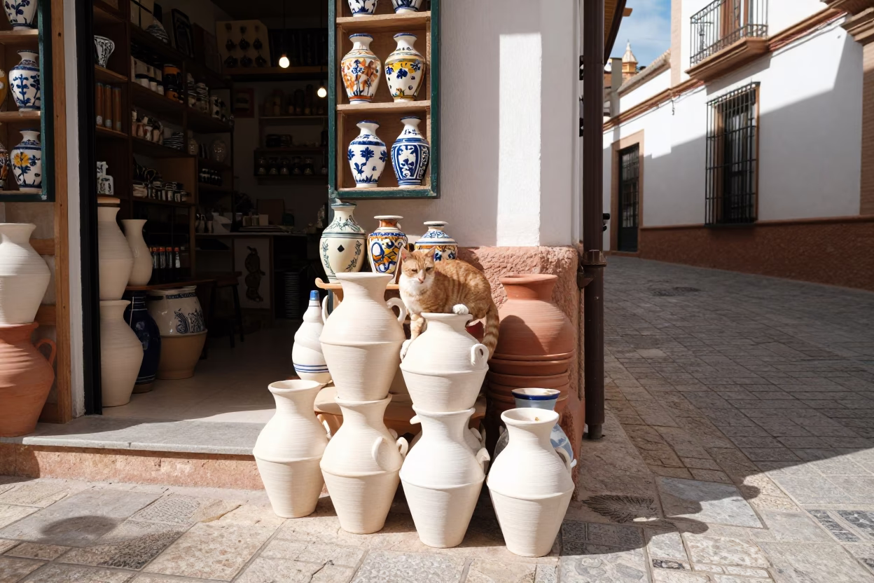 Late Morning Light on Cat in in Seville, Spain