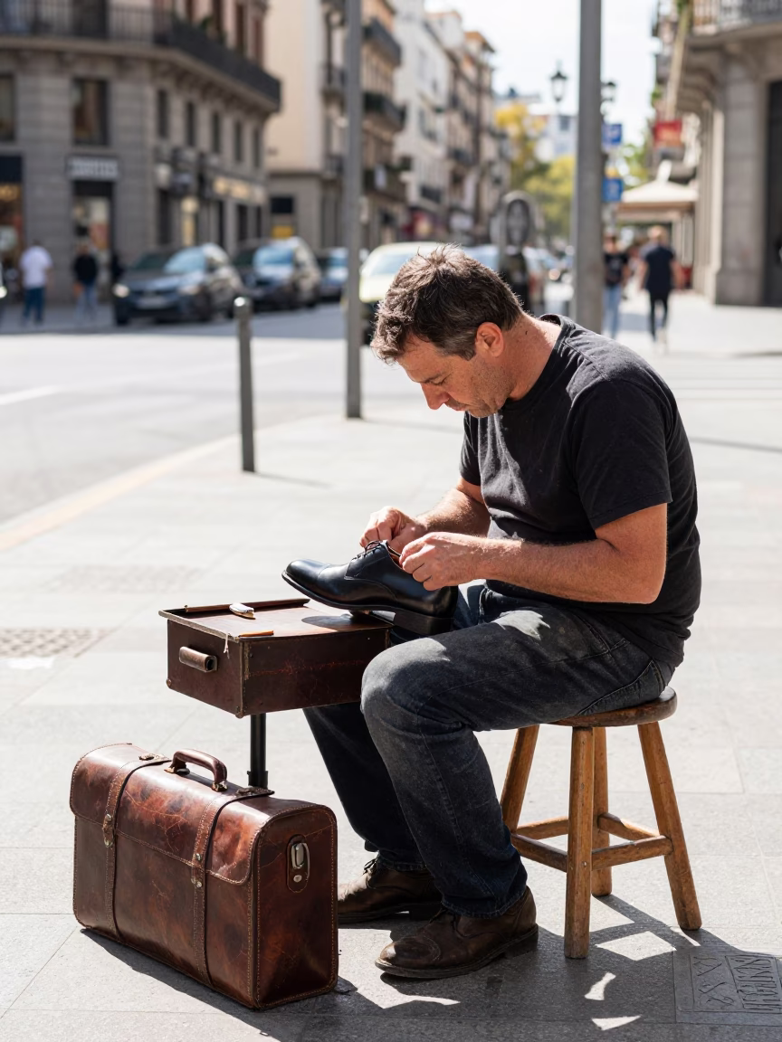 Late Morning Light on Oxford in Barcelona in in Barcelona, Spain