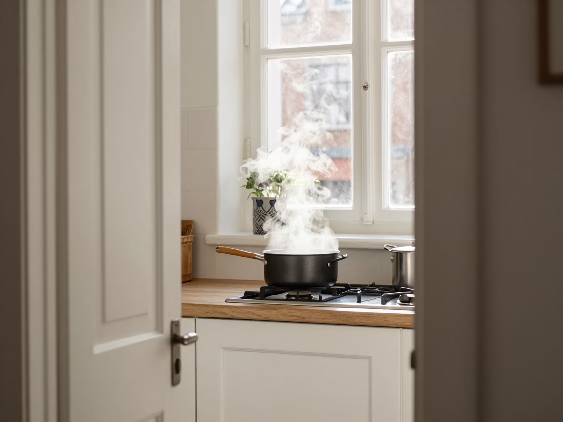 Late Morning Light on Saucepan in in Brussels, Belgium