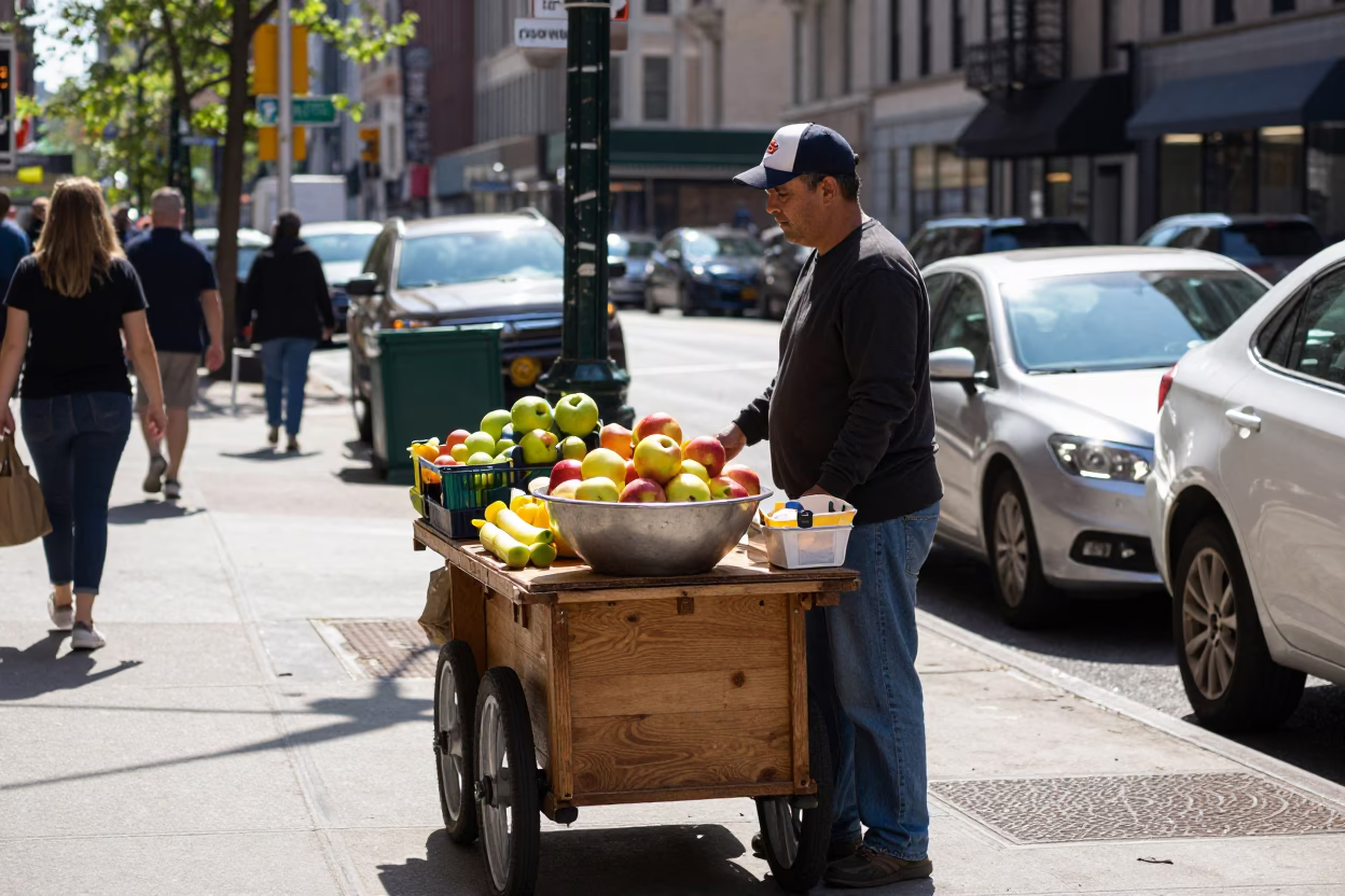 Late Morning Light on Scene City in New York in in New York, New York, United States
