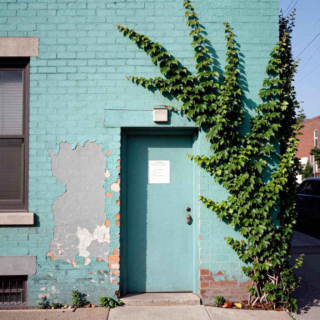 Late Morning Light on Service Entrance in Chicago in in Chicago, Illinois, United States