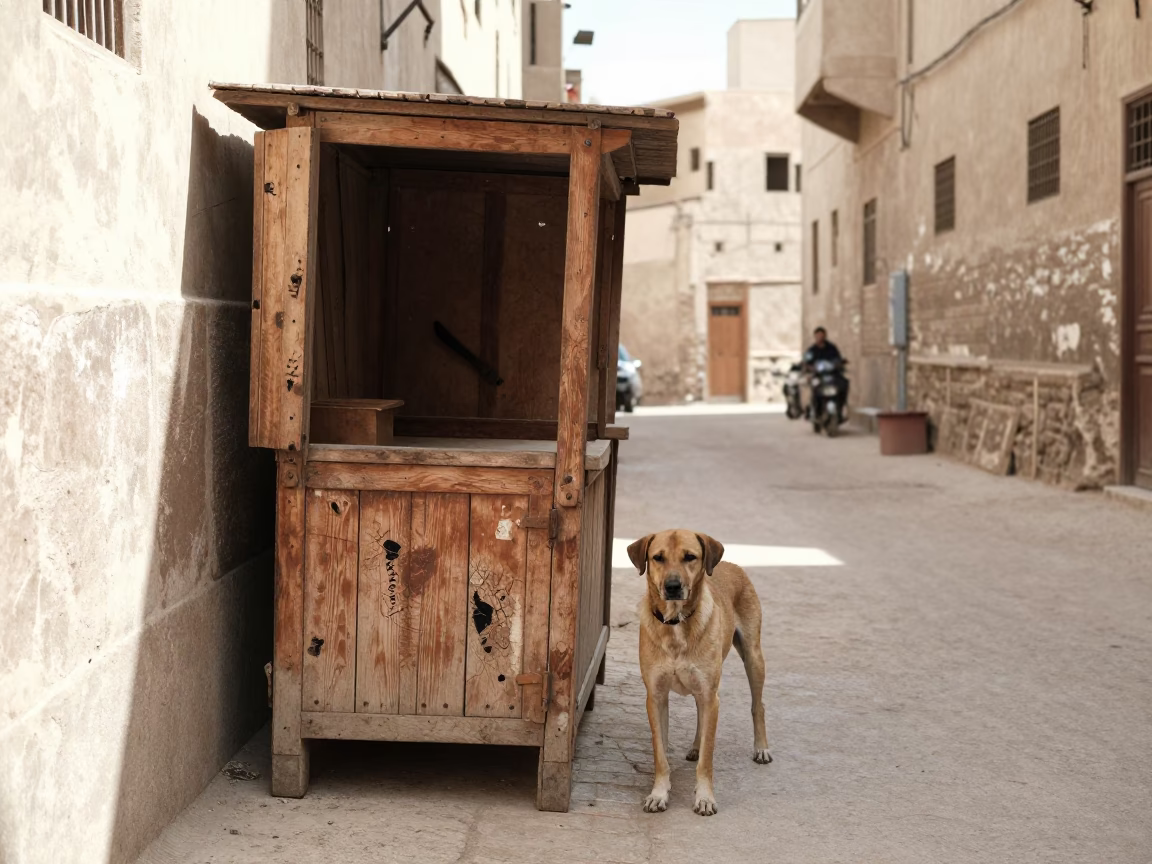 Late Morning Light on Stall in in Luxor, Egypt