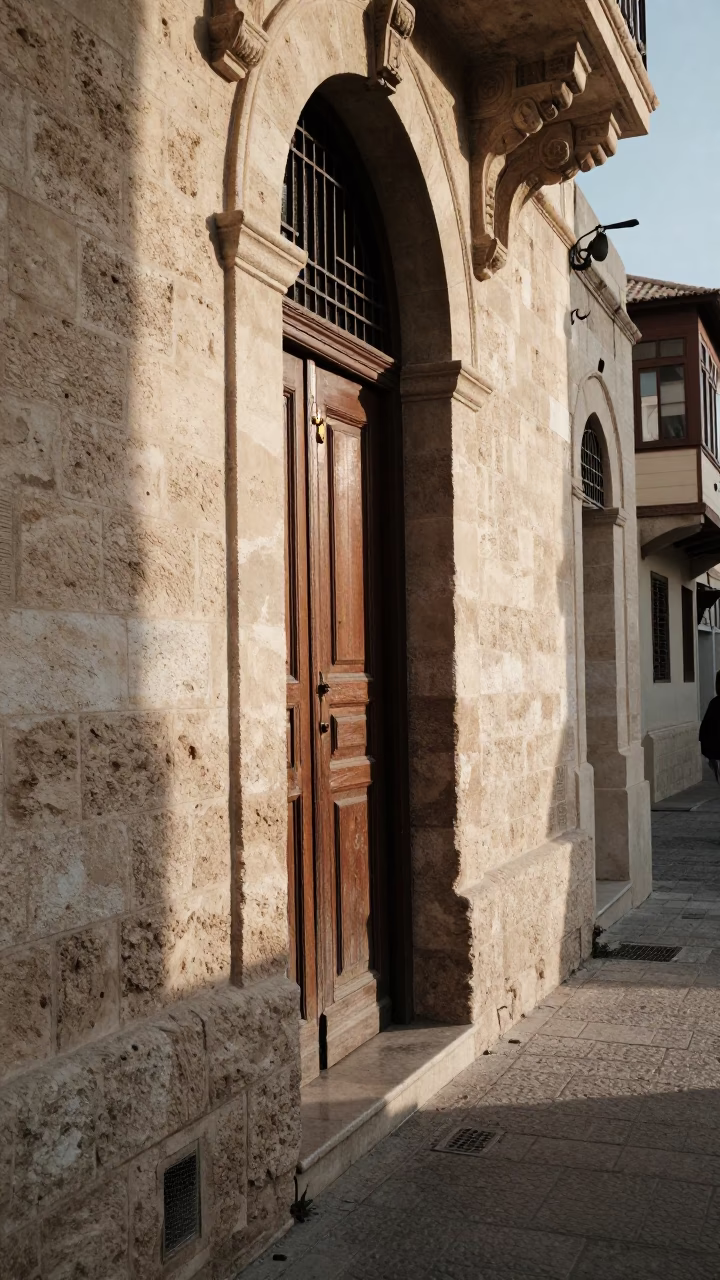 Late Morning Street Scene in Alexandria Egypt with Hinge Detail in in Alexandria, Egypt