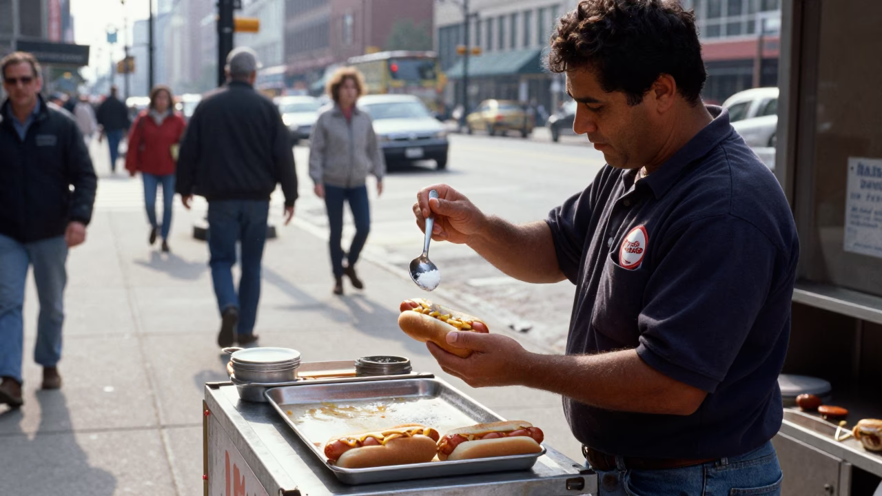 Late Morning Street Scene in Chicago Illinois with Salt Spoon and Urban Details in in Chicago, Illinois, United States