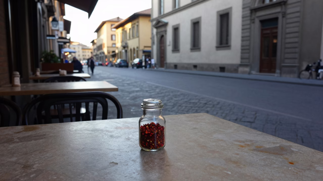 Late Morning Street Scene in Florence Italy with Tea Stains and Spices in in Florence, Italy