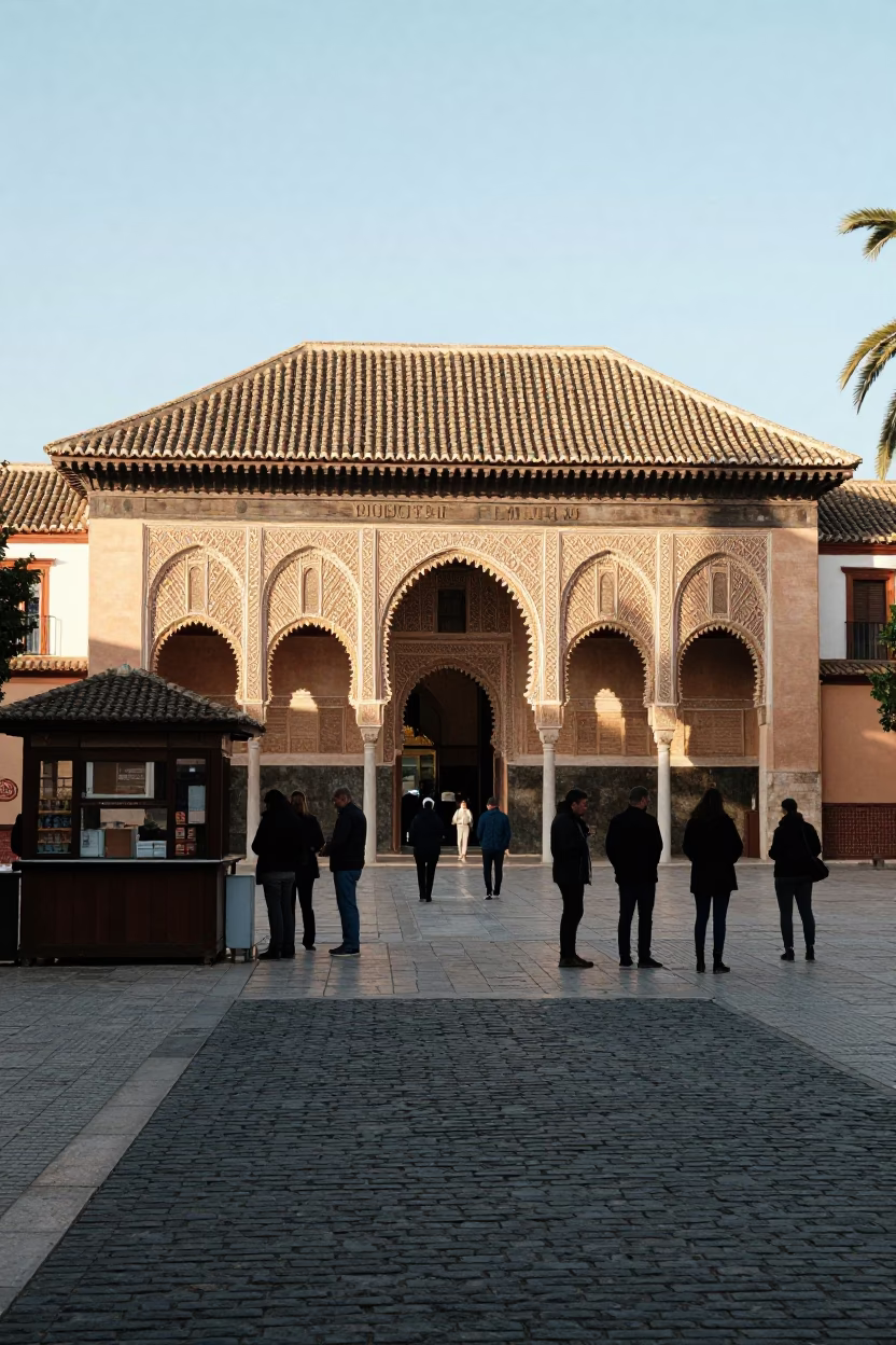 Late Morning Street Scene in Granada Spain with Traditional Architecture and Daily Life in in Granada, Spain