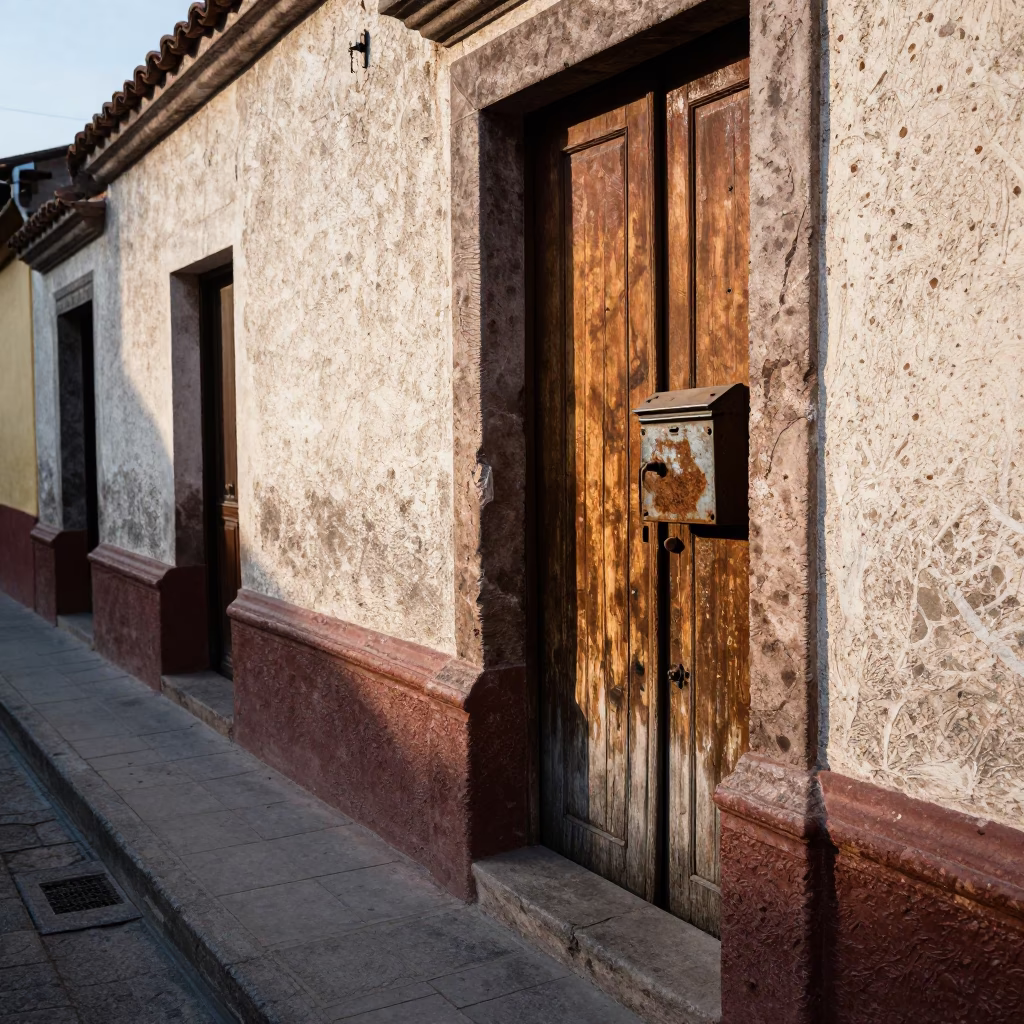 Late Morning Street Scene in Lima Peru with Lockbox and Urban Details in in Lima, Peru