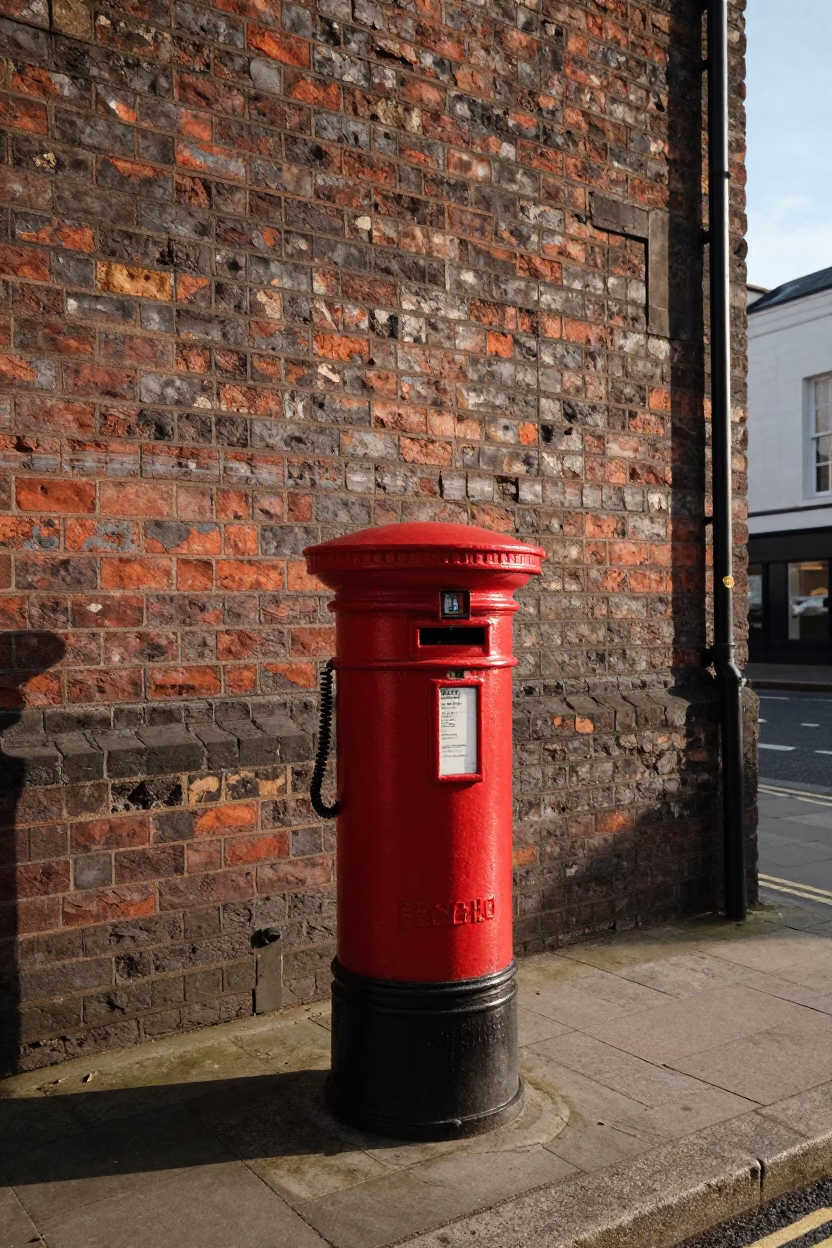 Late Morning Street Scene in Liverpool United Kingdom with Vintage Bakelite Telephone in in Liverpool, United Kingdom