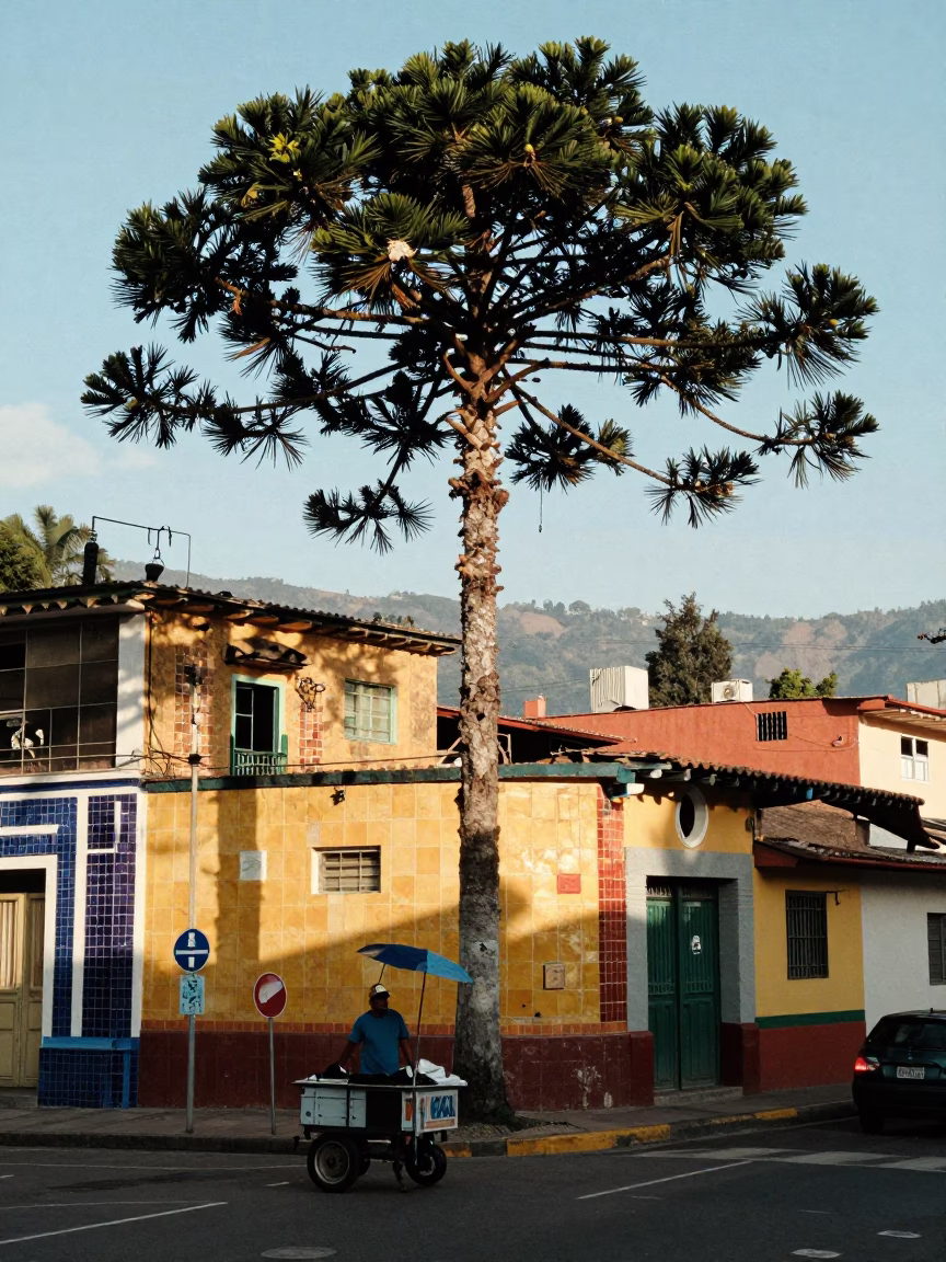 Late Morning Street Scene in Medellin Colombia with Vibrant Urban Life and Local Details in in Medellin, Colombia