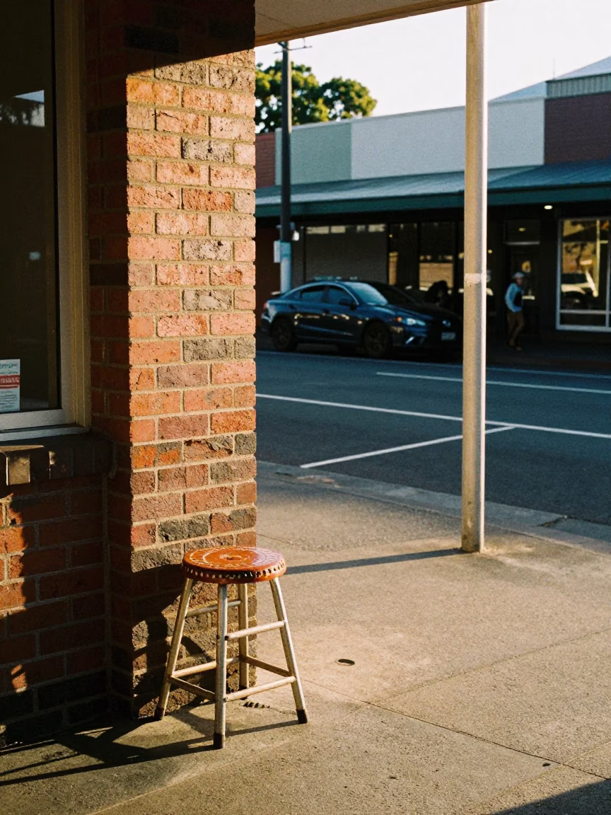 Late Morning Street Scene in Perth Western Australia with Vintage Elements in in Perth, Western Australia, Australia
