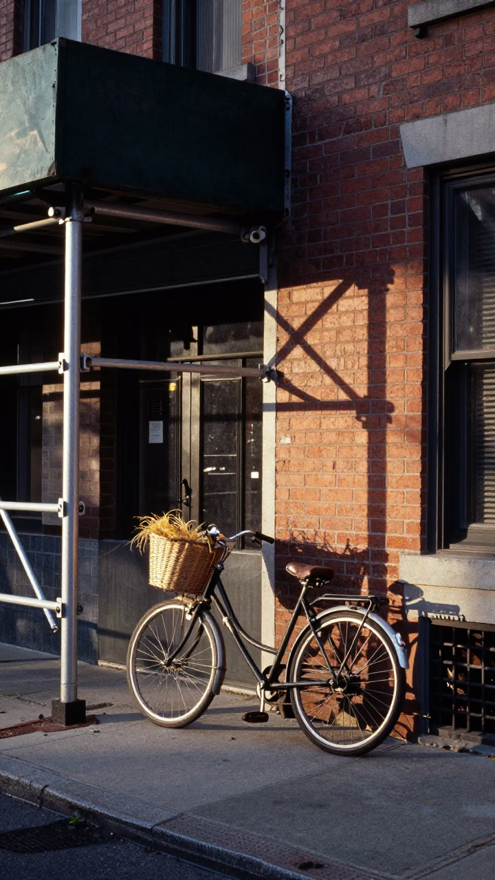 Late Morning Street Scene in Philadelphia Pennsylvania with Scaffolding and Urban Details in in Philadelphia, Pennsylvania, United States