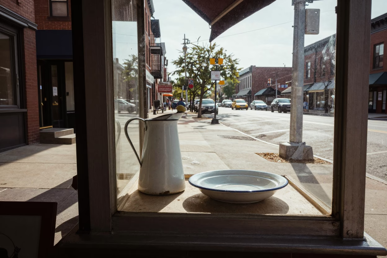 Late Morning Street Scene in Philadelphia Pennsylvania with Vintage Details in in Philadelphia, Pennsylvania, United States