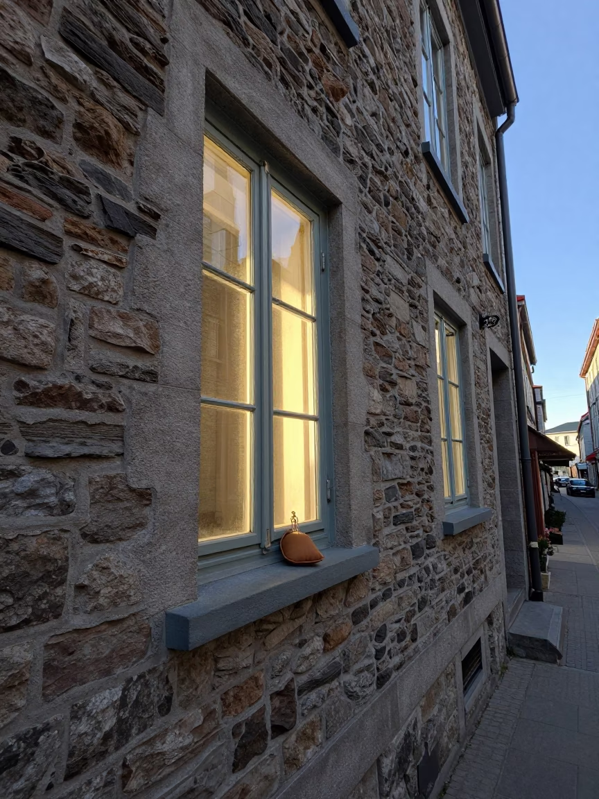 Late Morning Street Scene in Quebec City Featuring Window Light and Local Life in in Quebec City, Quebec, Canada
