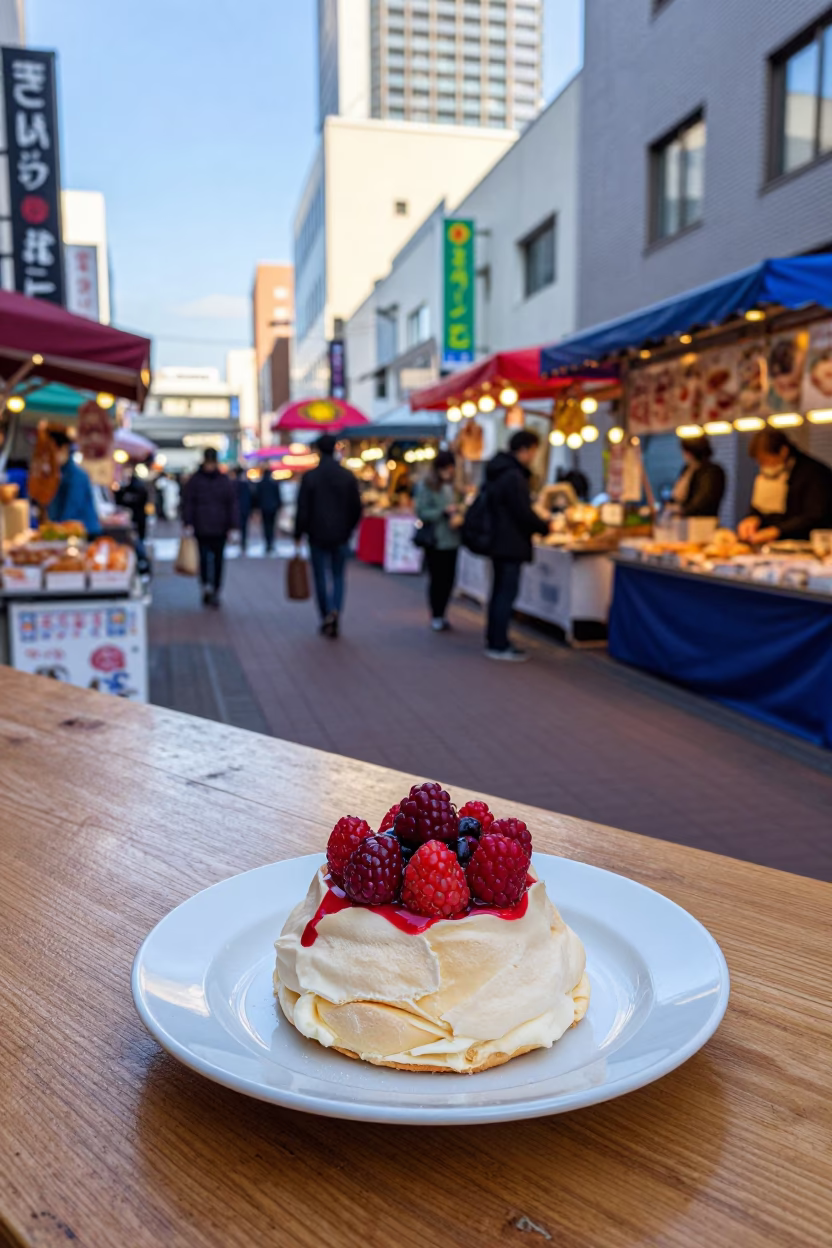 Late Morning Street Scene in Sapporo Japan with Colorful Market Stall Display in in Sapporo, Japan