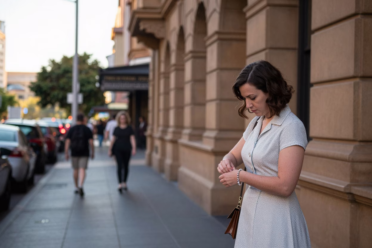 Late Morning Street Scene in Sydney NSW Australia with Vintage Details in in Sydney, New South Wales, Australia