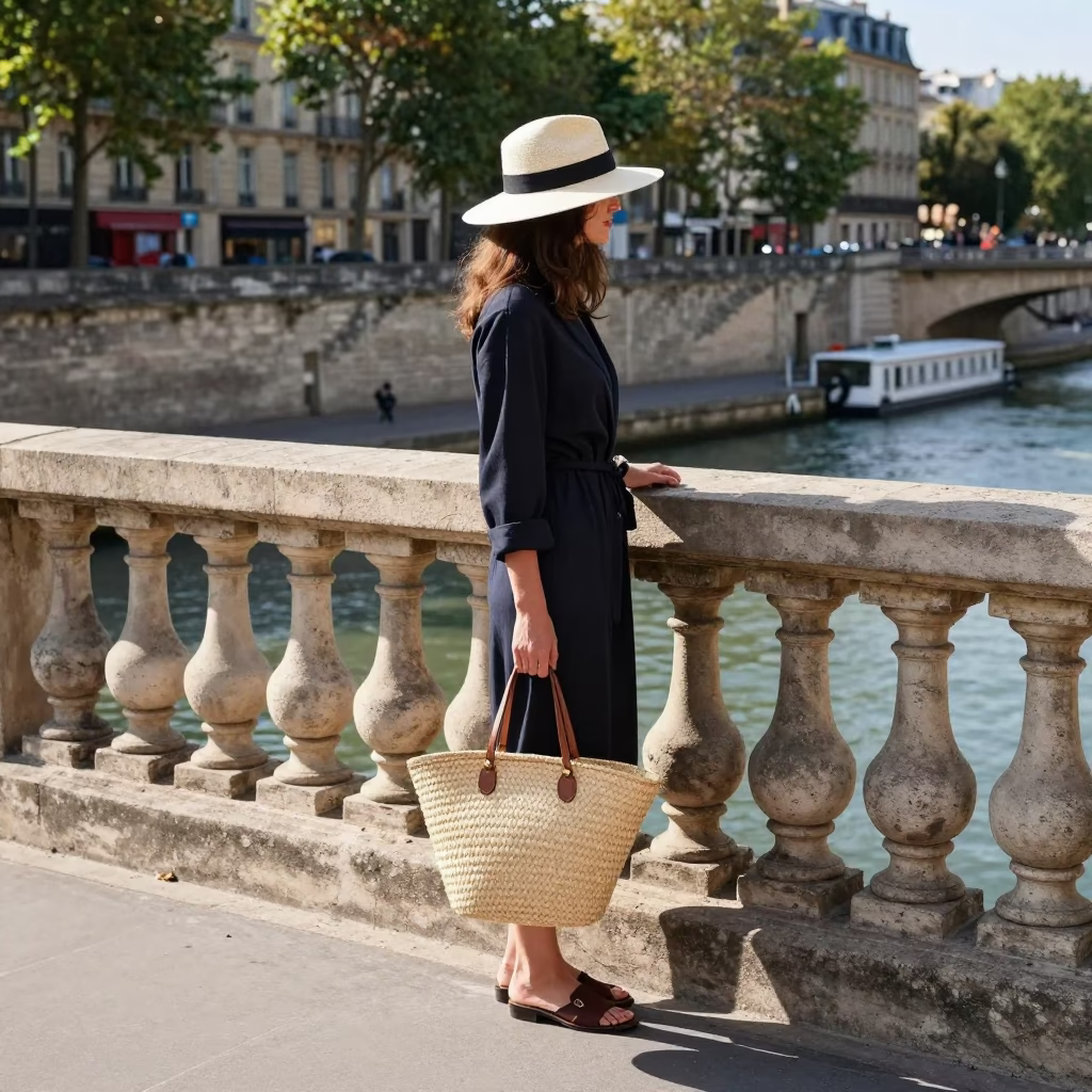 Late Morning Street Style in Paris France High Fashion Editorial Look in in Paris, France