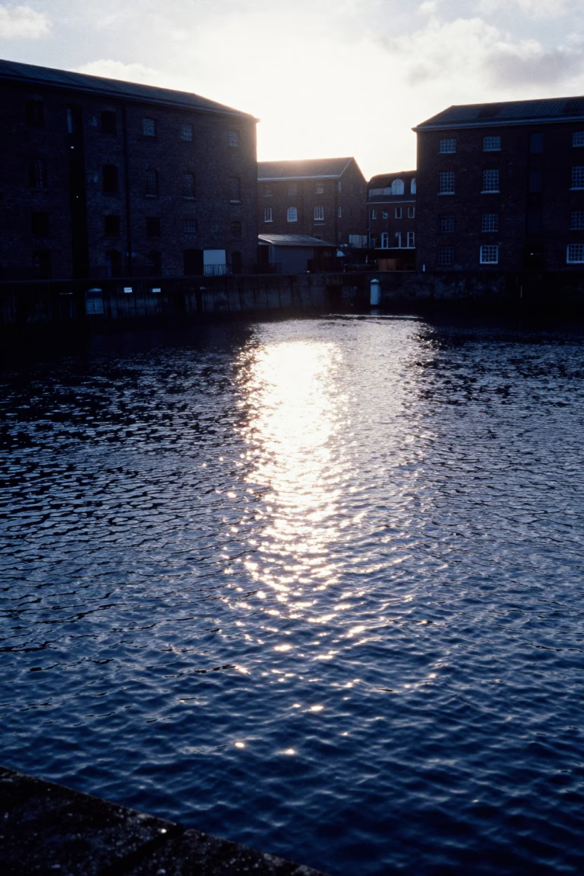 Late Morning Sunlight Striking the Harbourside Basin in Bristol UK in in Bristol, United Kingdom