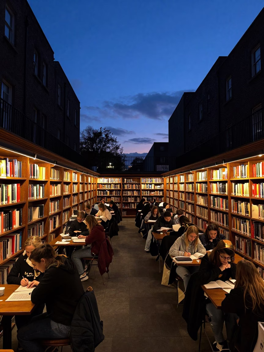 Late Night at Indigo Twilight After Sunset in Dublin in in Dublin, Ireland