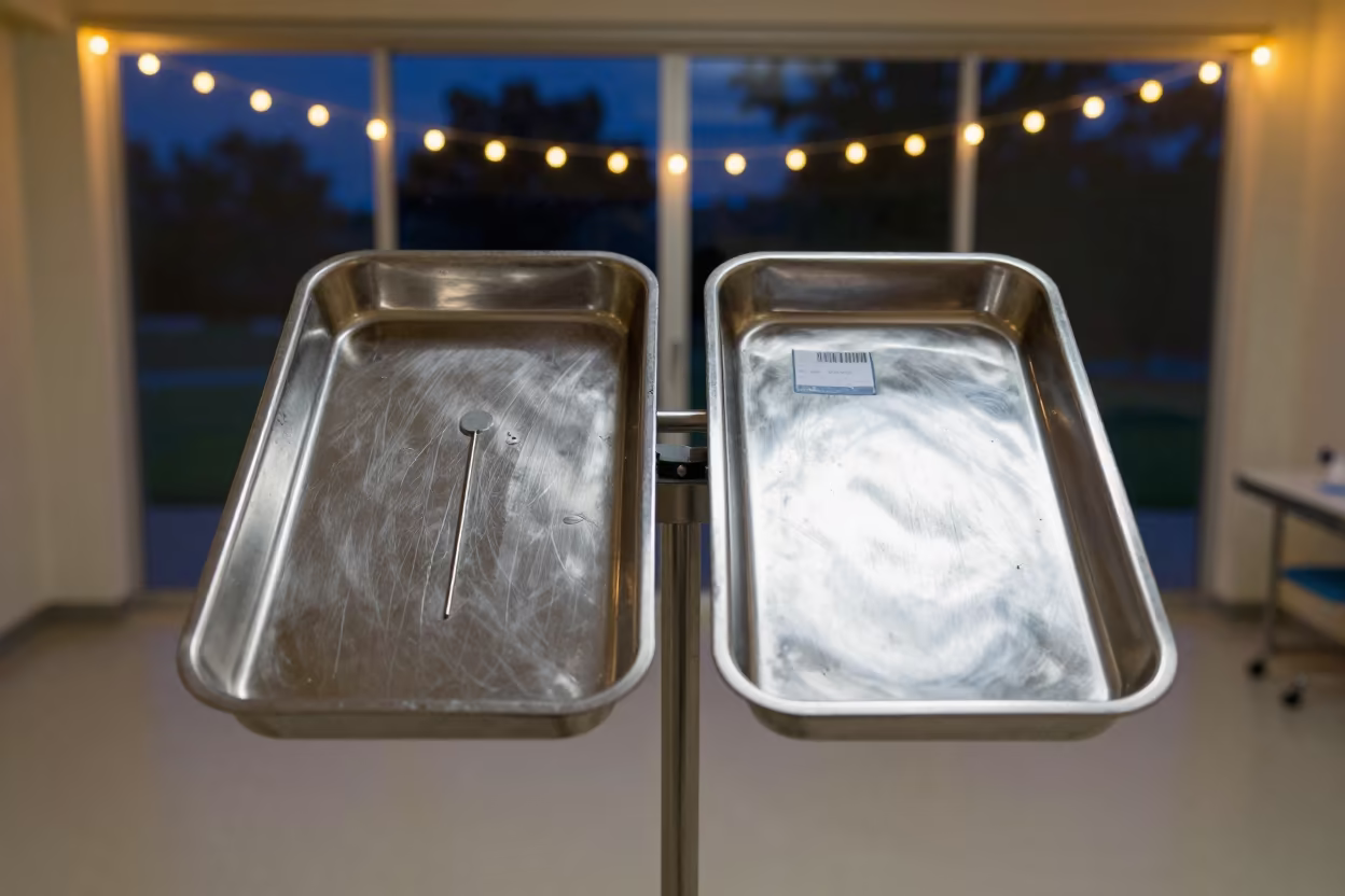 Late Night Medical Stamp Tray Symmetry in inside an imaging suite in Canberra