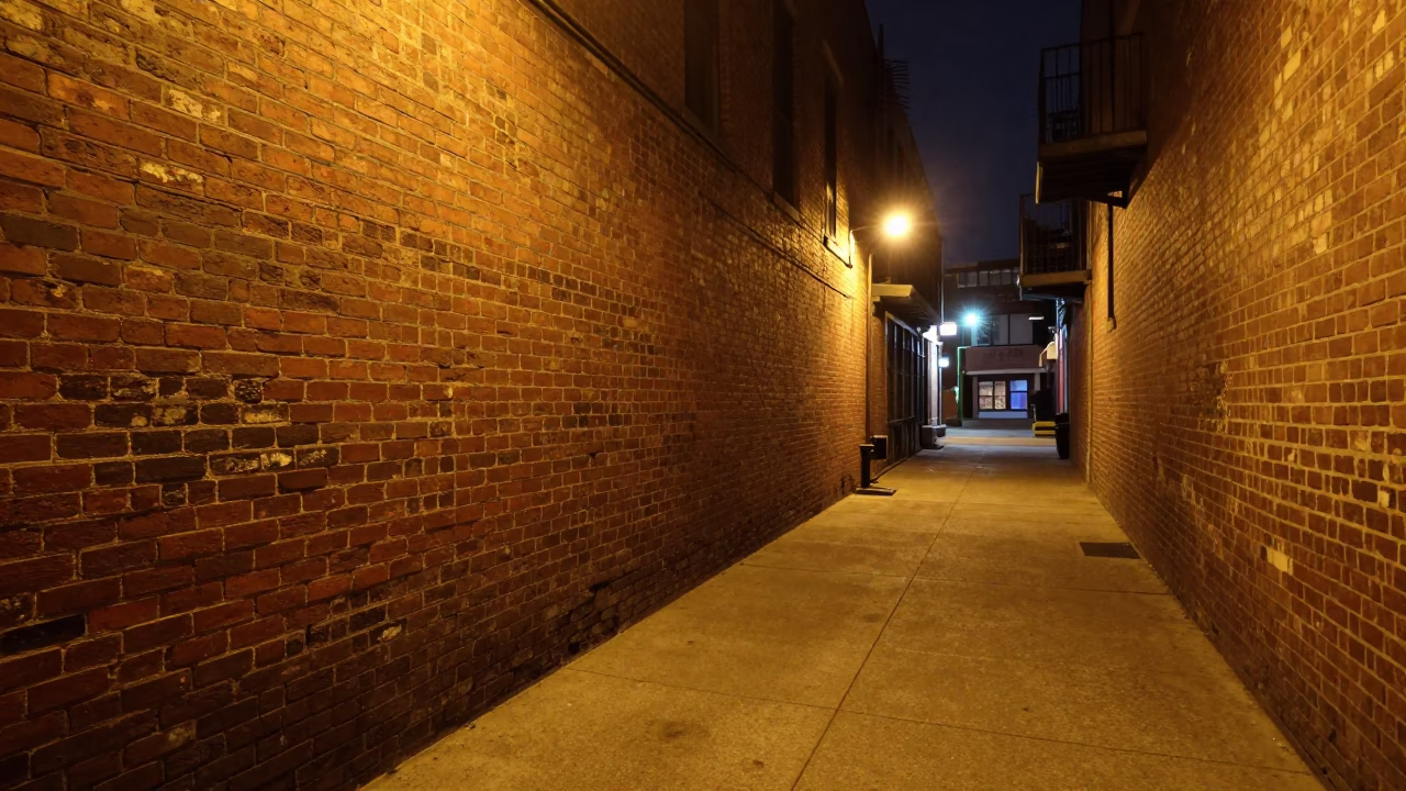 Late Night Nashville Street Scene with Harmonica and Urban Light in in Nashville, Tennessee, United States