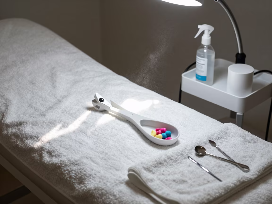 Late Night Pedicure Bench Tirana Beauty Salon in inside a skincare treatment room in Tirana