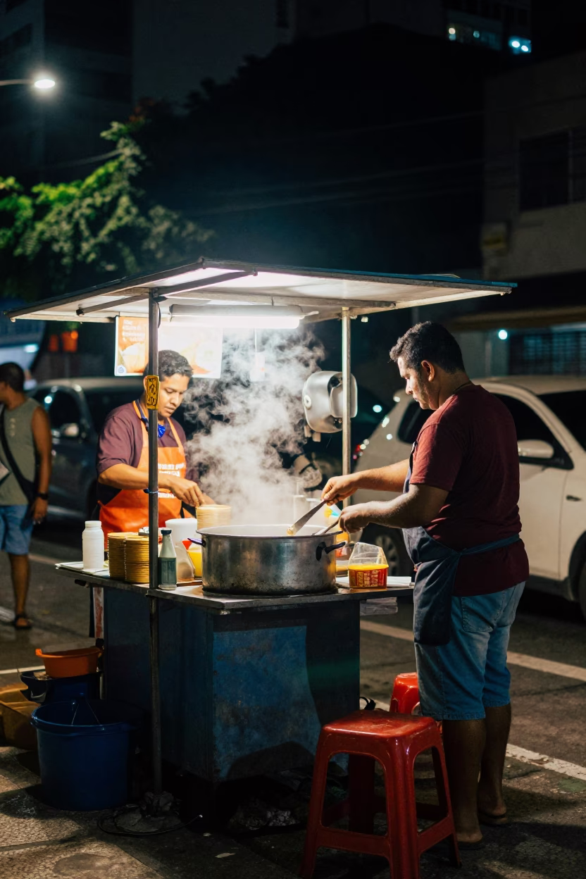 Late Night Street Photography of São Paulo Brazil Urban Nightlife Scene in in São Paulo, Brazil