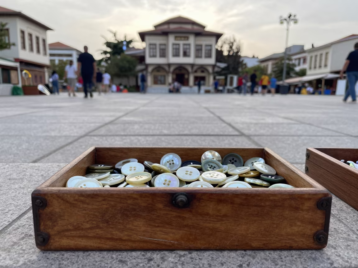 Late Summer Button Box in Antalya Square in at a public square in Antalya