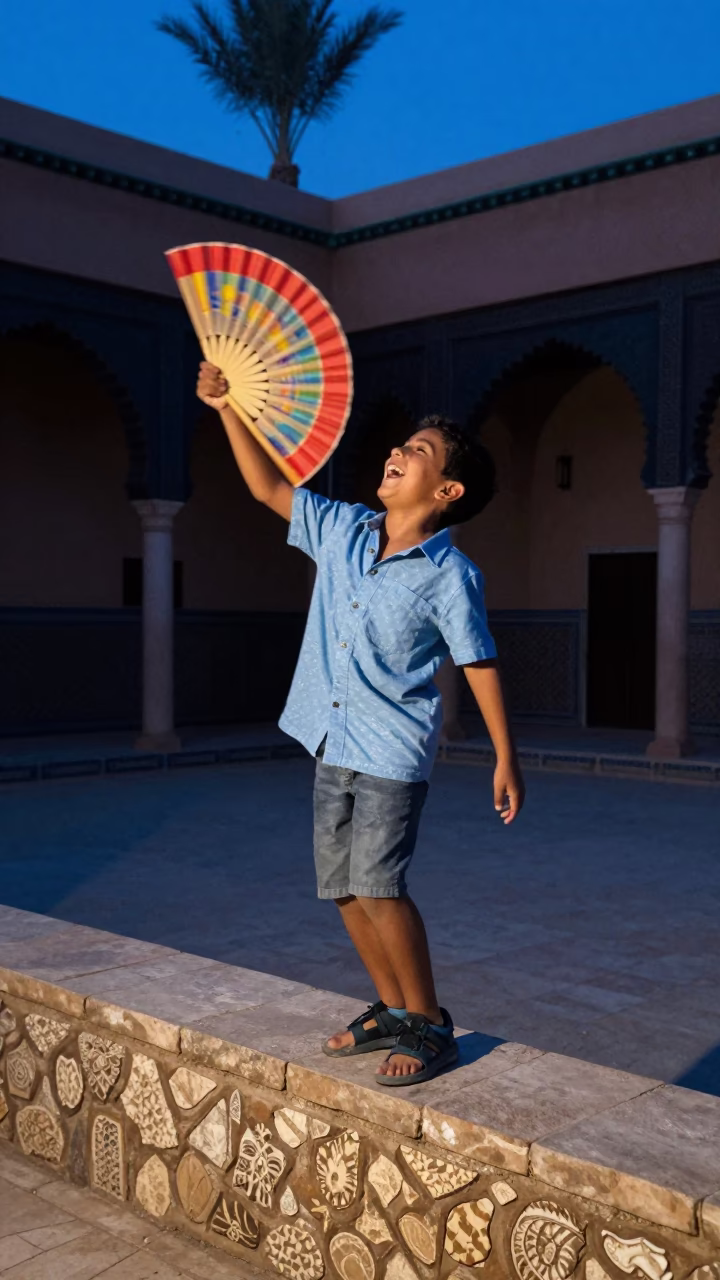 Laughing Boy in Marrakech in in Marrakech, Morocco