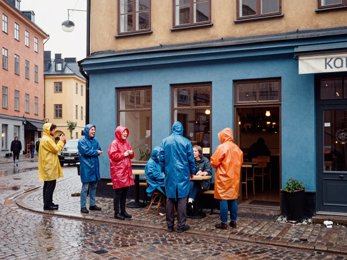Laughing Locals in Stockholm in in Stockholm, Sweden