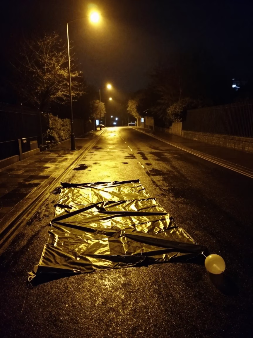 Launch Tarp at Midnight Light in Bristol in in Bristol, United Kingdom