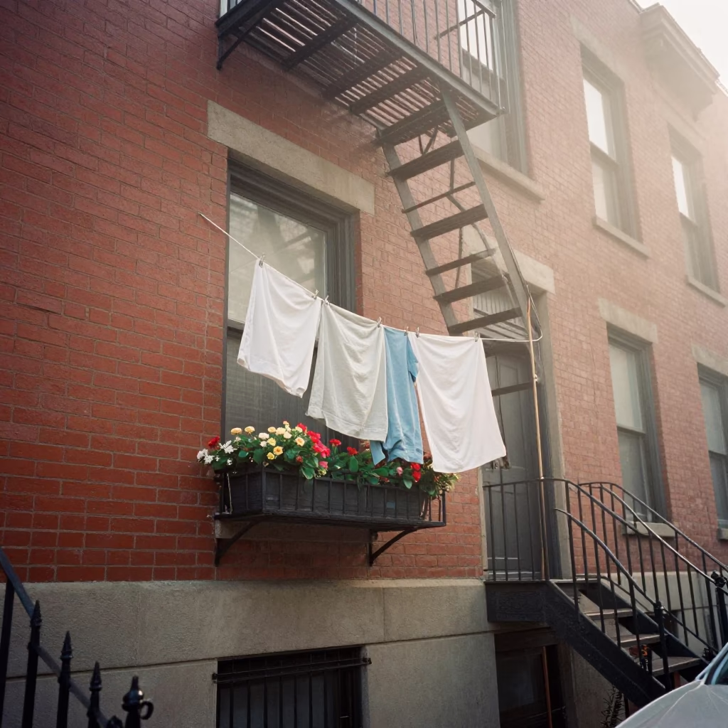 Laundry at Dawn Light in in Chicago, Illinois, United States