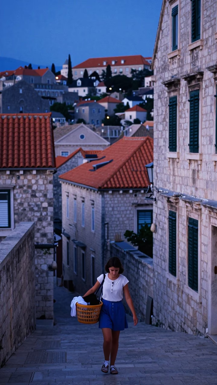Laundry Basket in Dubrovnik in in Dubrovnik, Croatia