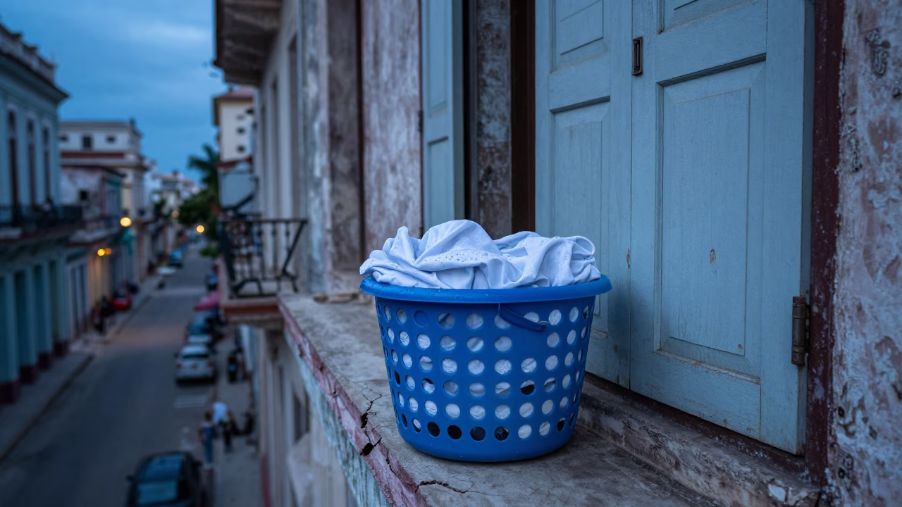 Laundry Basket in Havana in in Havana, Cuba