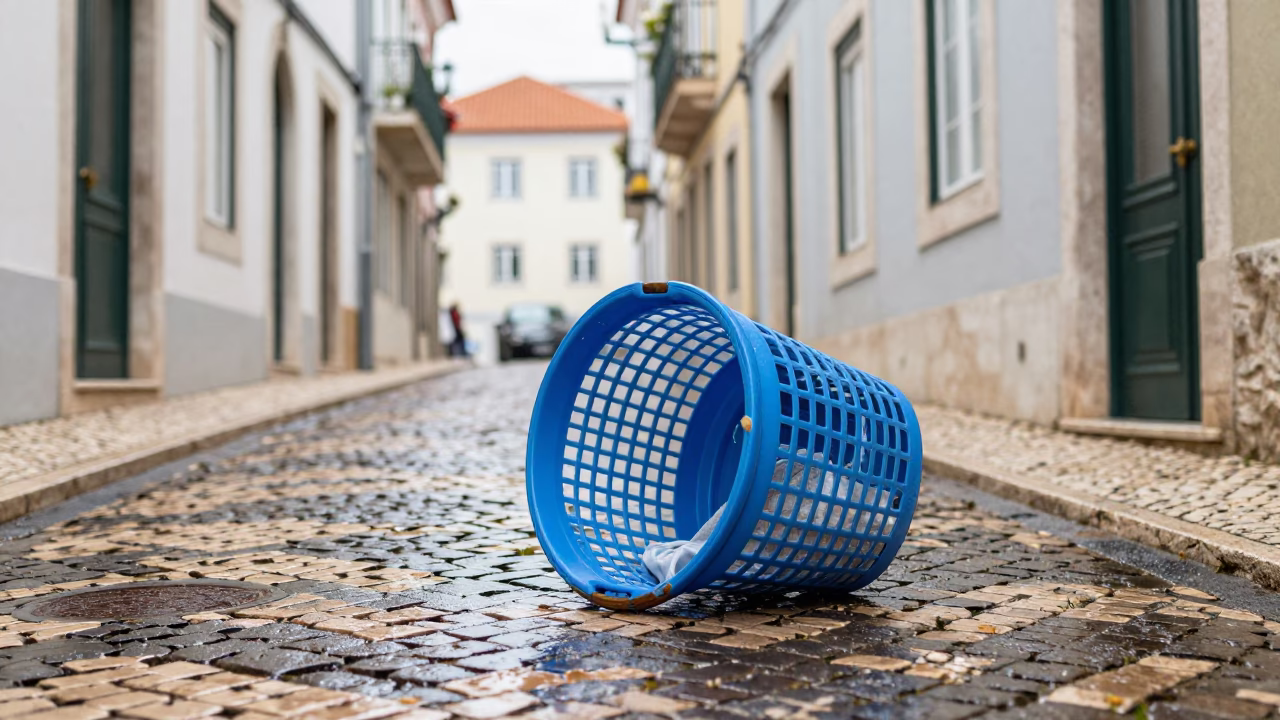 Laundry Basket in Lisbon in in Lisbon, Portugal