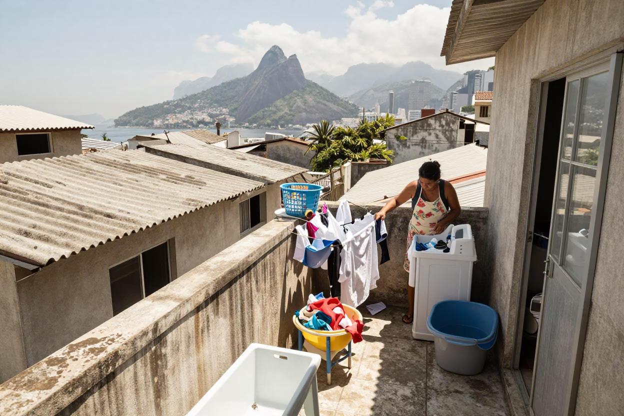 Laundry Day in Rio De Janeiro in in Rio de Janeiro, Brazil