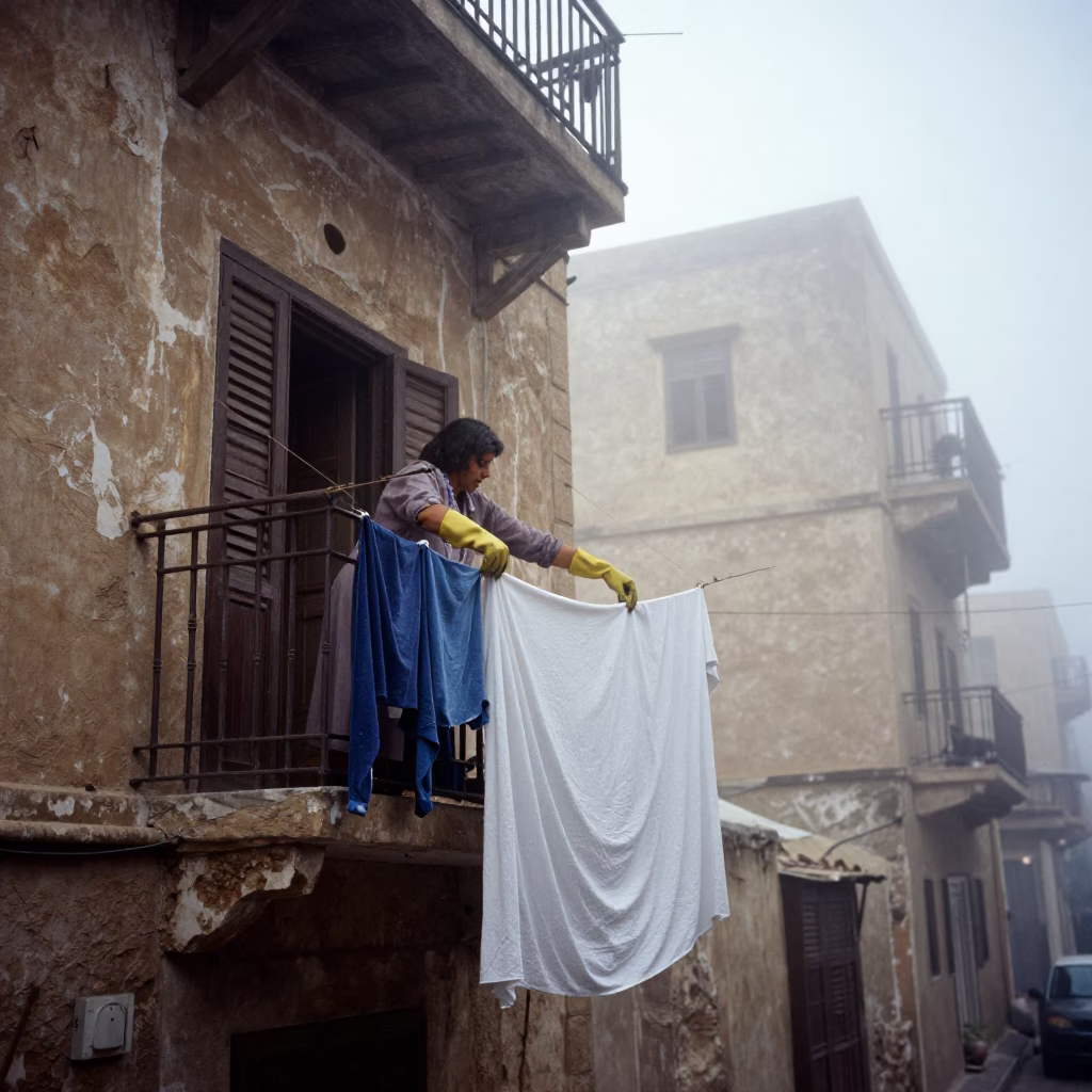 Laundry Drying in Alexandria in in Alexandria, Egypt