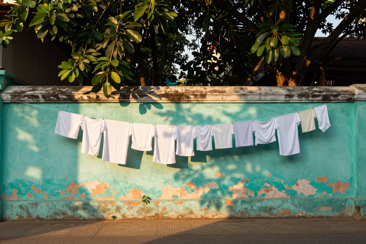 Laundry Drying in Chiang Mai in in Chiang Mai, Thailand