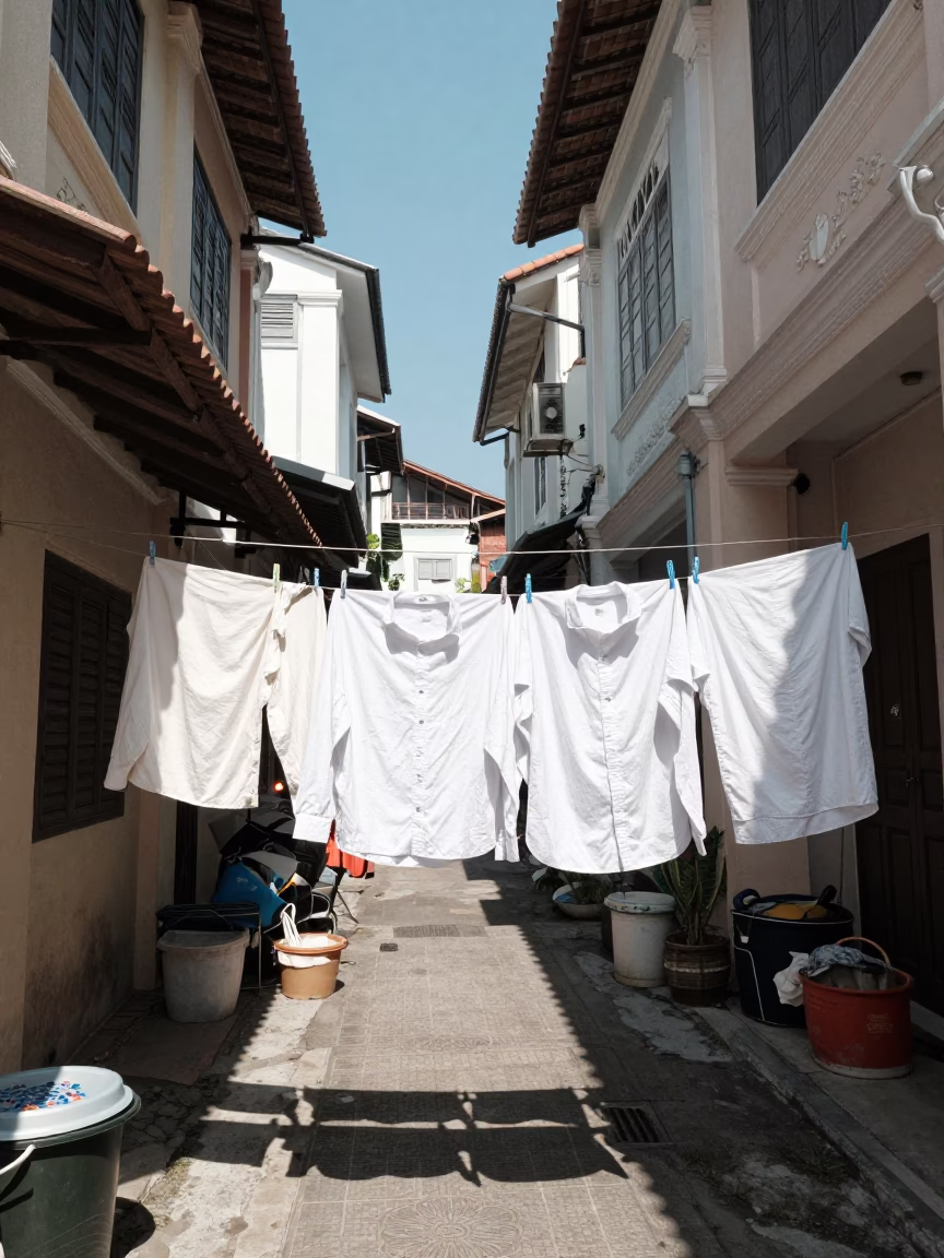Laundry Drying in George Town in in George Town, Malaysia