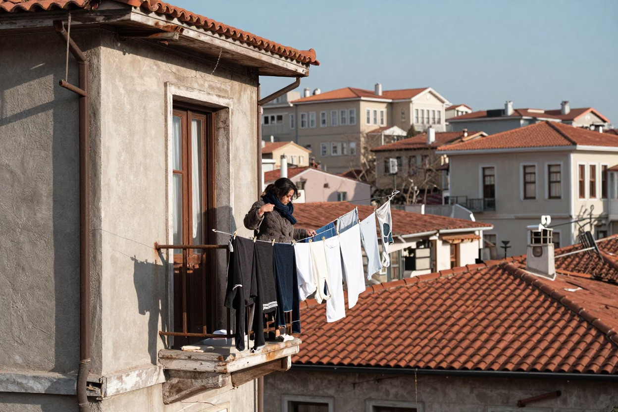Laundry Drying in Istanbul in in Istanbul, Turkey